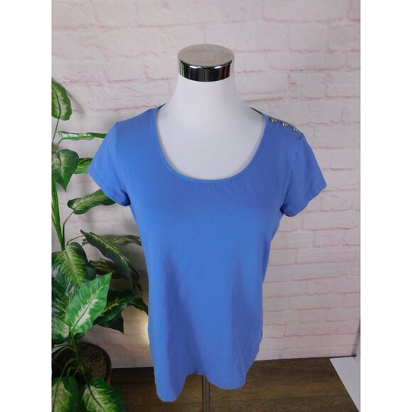 Carmen Marc Valvo Black Sheer Trim Top Small Womens - Picture 1 of 12